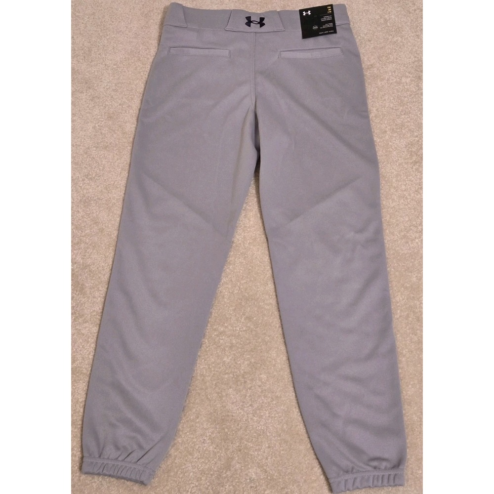 Under Armour Utility Baseball Pant Youth Boys Med Gray NEW pant closed - Picture 3 of 12